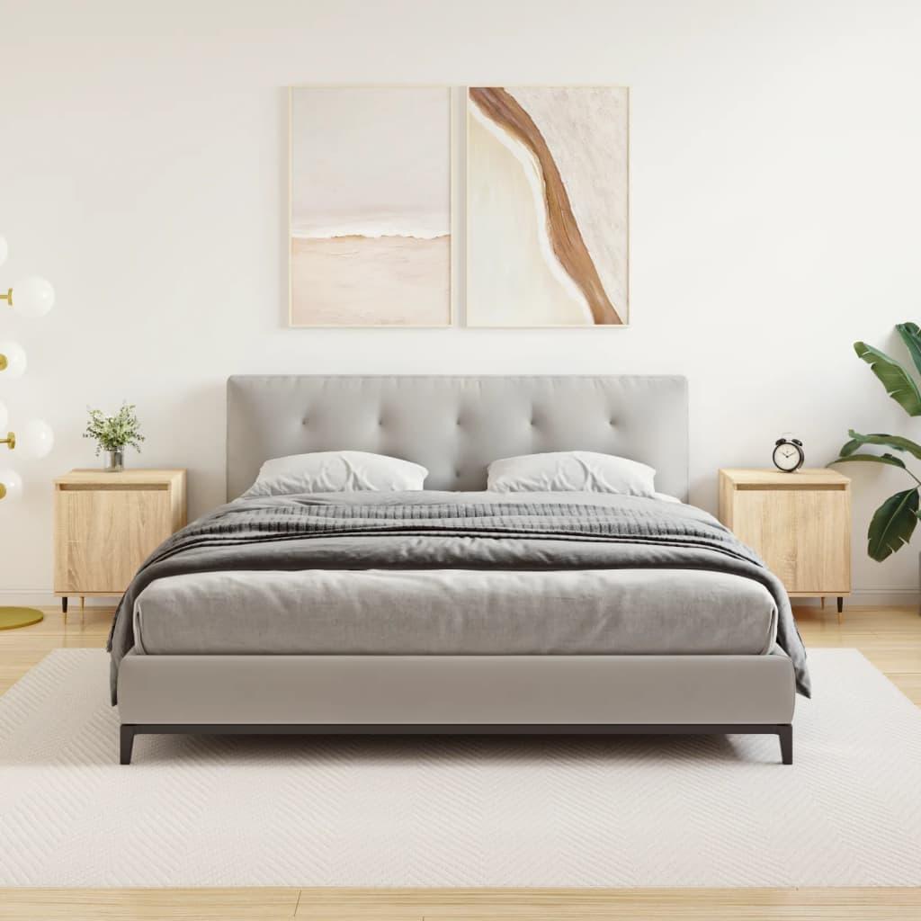 Sengeborde 2 stk. 40x30x50 cm konstrueret træ sonoma-eg billede