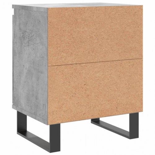 Sengeborde 2 stk. 40x30x50 cm konstrueret træ betongrå