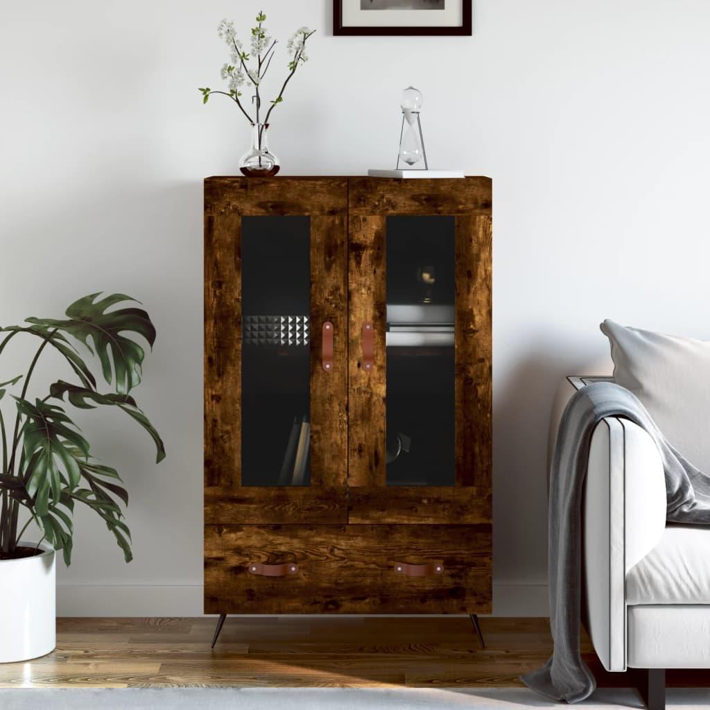 Skab 69,5×31×115 cm i konstrueret træ - røget sonoma-eg