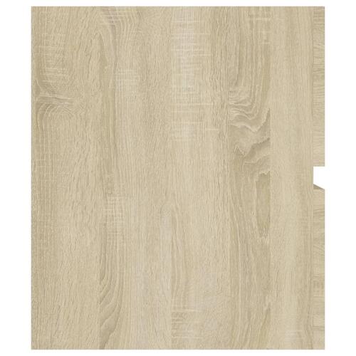 Skab til håndvask 80x38,5x45 cm konstrueret træ sonoma-eg