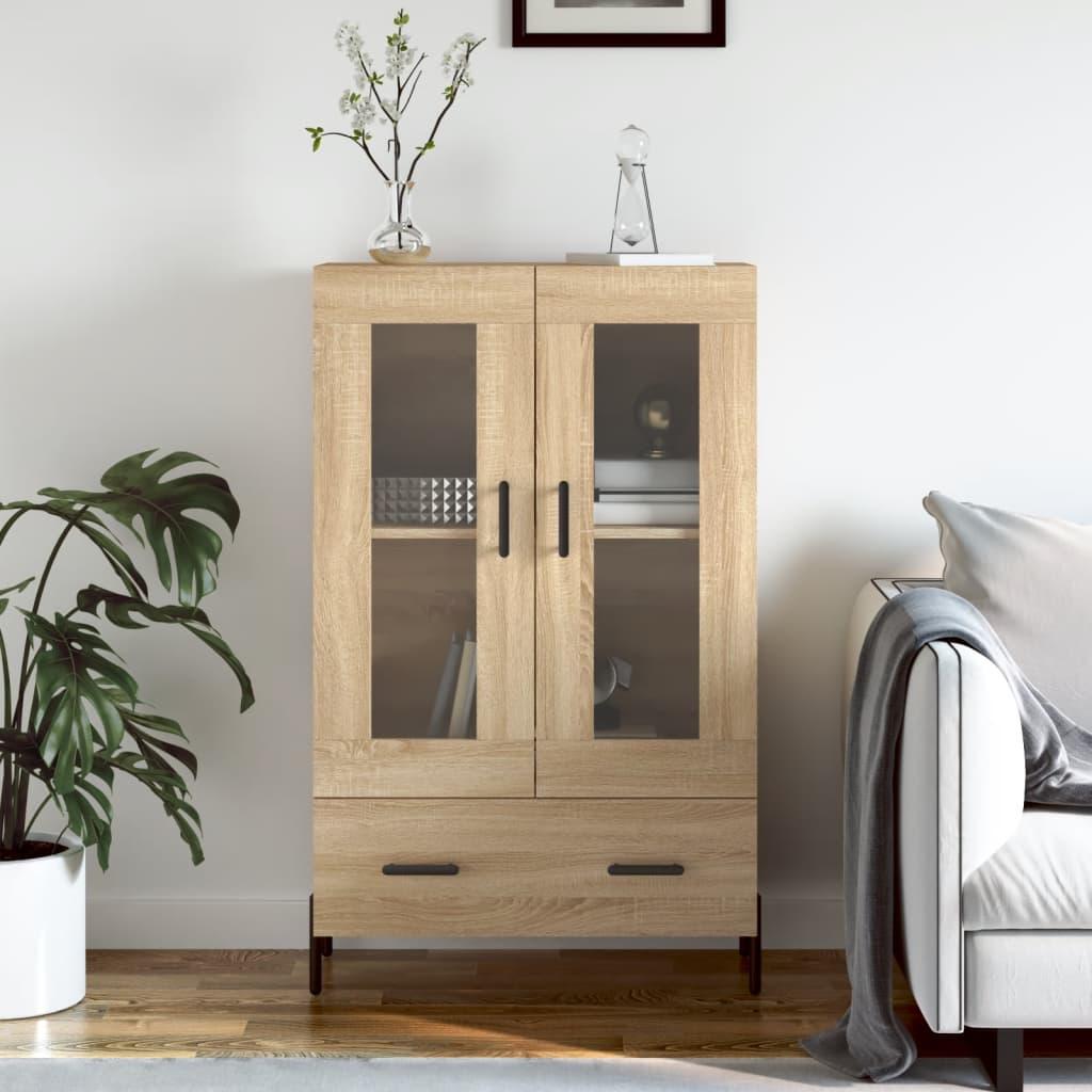 Skab 69,5x31x115 cm konstrueret træ sonoma-eg