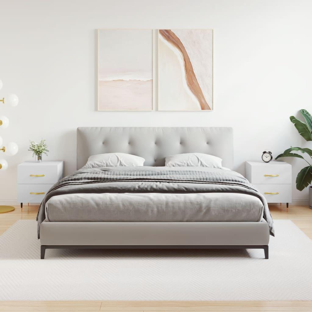 Sengeborde 2 stk. 40x35x47,5 cm konstrueret træ hvid