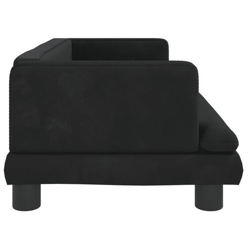 Sofa til børn 80x45x30 cm velour sort