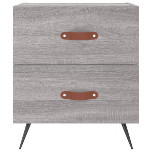 Sengeborde 2 stk. i grå sonoma-eg - 40 x 35 x 47,5 cm