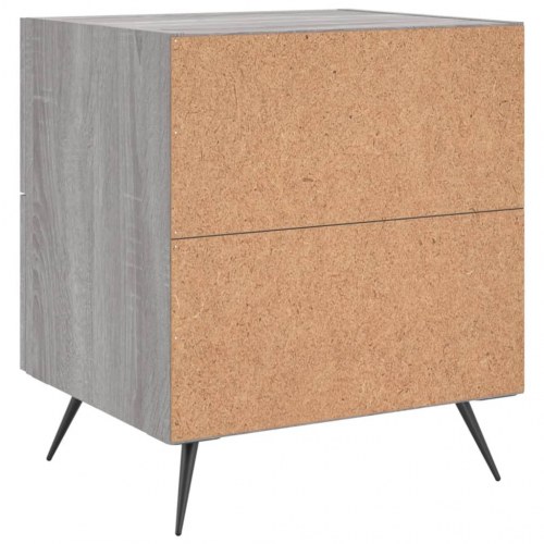Sengeborde 2 stk. i grå sonoma-eg - 40 x 35 x 47,5 cm