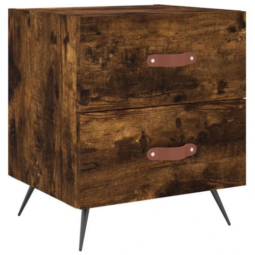 Sengeborde 2 stk. i røget egetræ - 40 x 35 x 47,5 cm