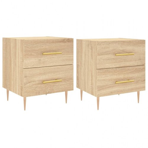 Sengeborde 2 stk. 40 x 35 x 47,5 cm - sonoma-eg