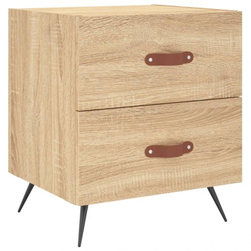 Sengeborde 2 stk. - 40×35×47,5 cm i sonoma-eg, konstrueret træ