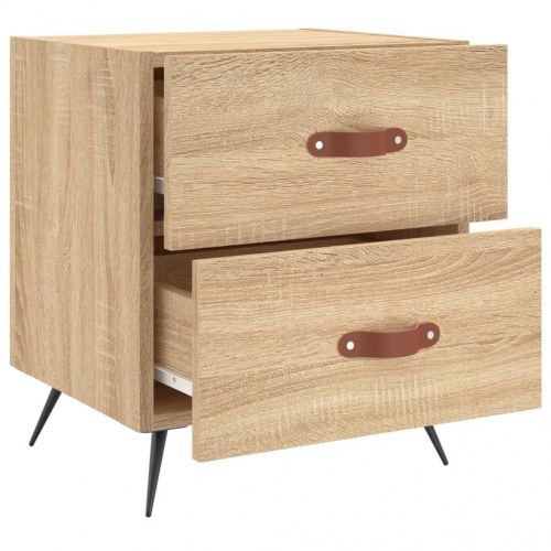 Sengeborde 2 stk. - 40×35×47,5 cm i sonoma-eg, konstrueret træ