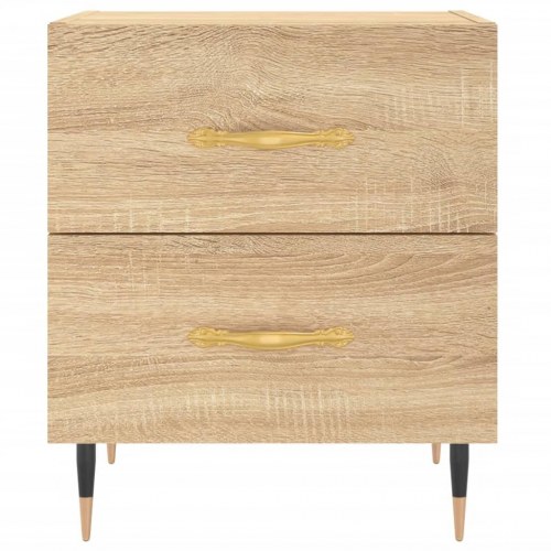 Sengebord 40 × 35 × 47,5 cm i konstrueret træ - sonoma-eg