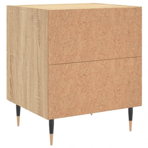 Sengebord 40 × 35 × 47,5 cm i konstrueret træ - sonoma-eg