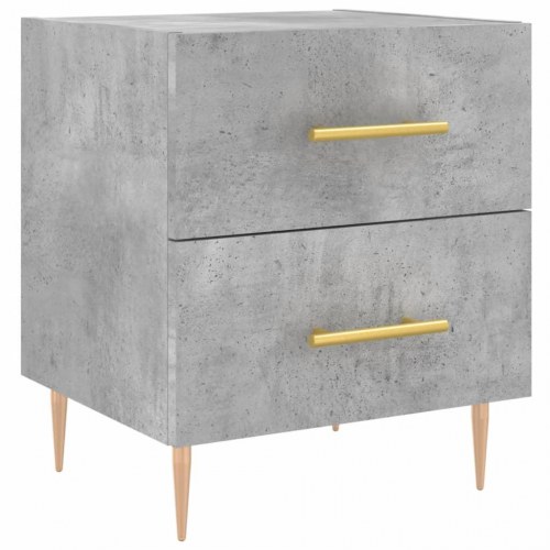 Sengeborde 2 stk. 40 x 35 x 47,5 cm - betongrå