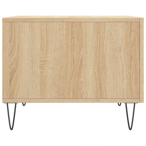 Sofabord med skuffe 50 x 50 x 40 cm - sonoma-eg