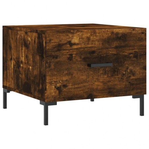 Sofabord 50x50x40 cm konstrueret træ røget egetræsfarve