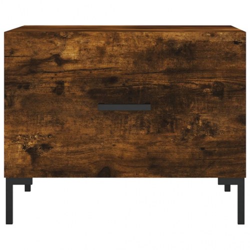 Sofabord 50x50x40 cm konstrueret træ røget egetræsfarve