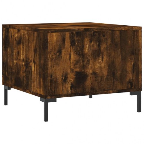 Sofabord 50x50x40 cm konstrueret træ røget egetræsfarve