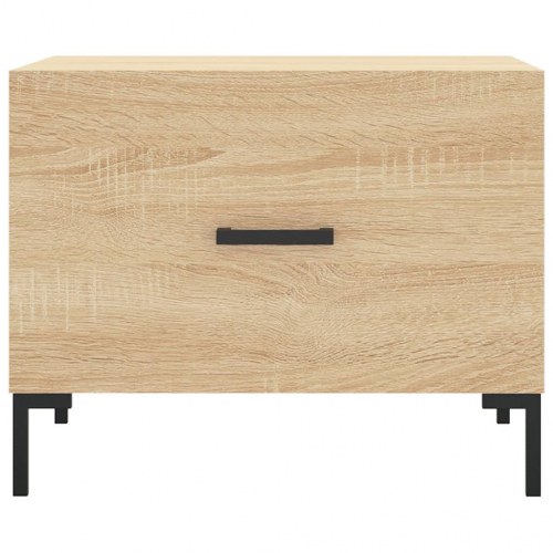 Sofabord 50x50x40 cm konstrueret træ sonoma egetræsfarve