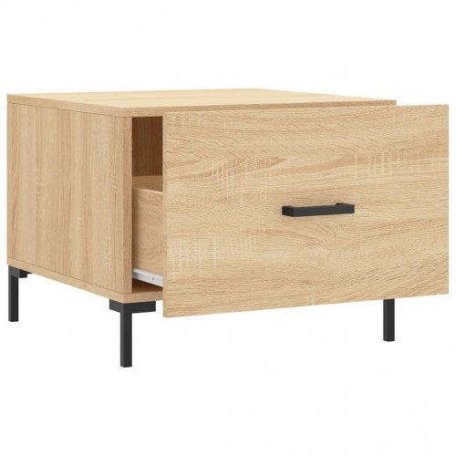 Sofabord 50x50x40 cm konstrueret træ sonoma egetræsfarve