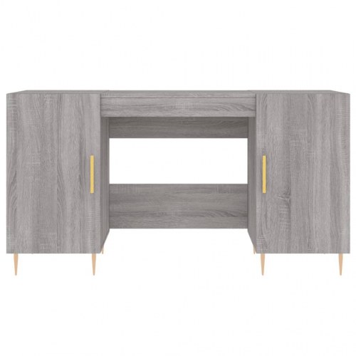 Skrivebord 140x50x75 cm konstrueret træ grå sonoma-eg
