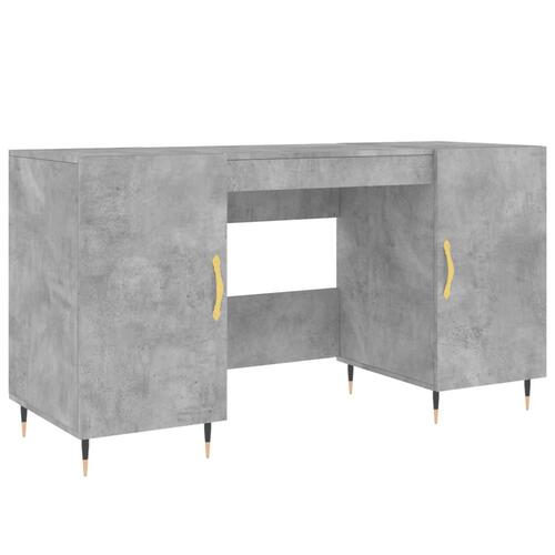 Skrivebord 140x50x75 cm konstrueret træ betongrå
