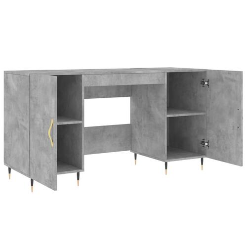 Skrivebord 140x50x75 cm konstrueret træ betongrå