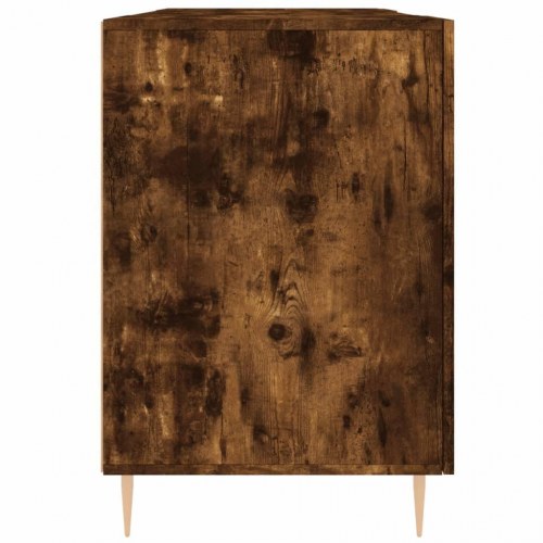 Skrivebord 140×50×75 cm i konstrueret træ - røget egetræsfarve
