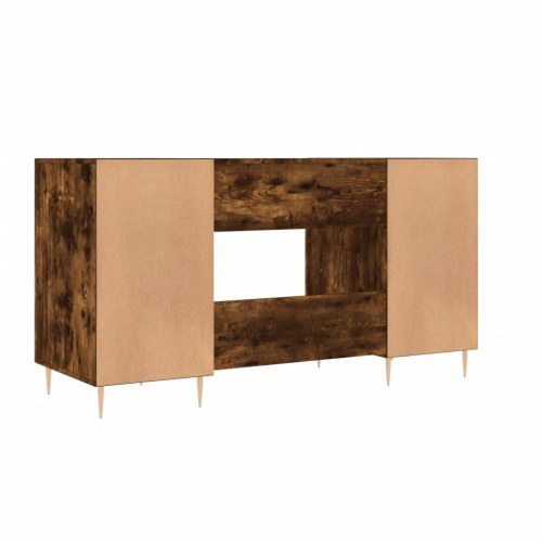 Skrivebord 140×50×75 cm i konstrueret træ - røget egetræsfarve