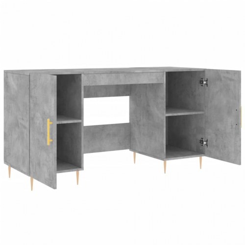 Skrivebord i konstrueret træ - 140 × 50 × 75 cm, betongrå