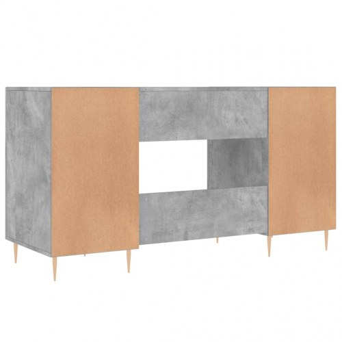 Skrivebord i konstrueret træ - 140 × 50 × 75 cm, betongrå