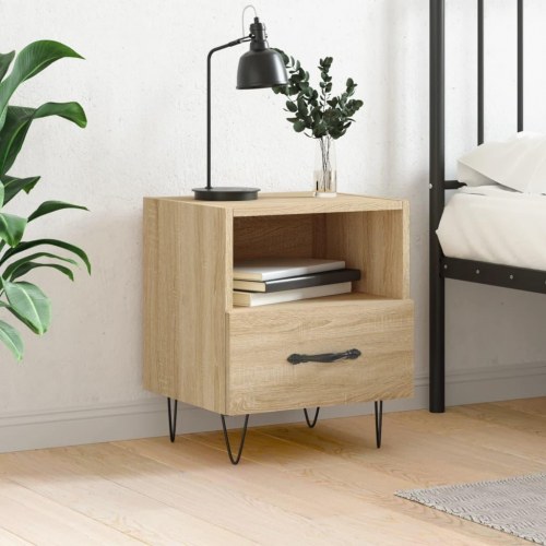 Sengebord 40x35x47,5 cm konstrueret træ sonoma-eg