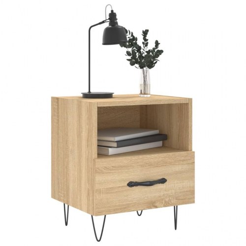 Sengebord 40x35x47,5 cm konstrueret træ sonoma-eg