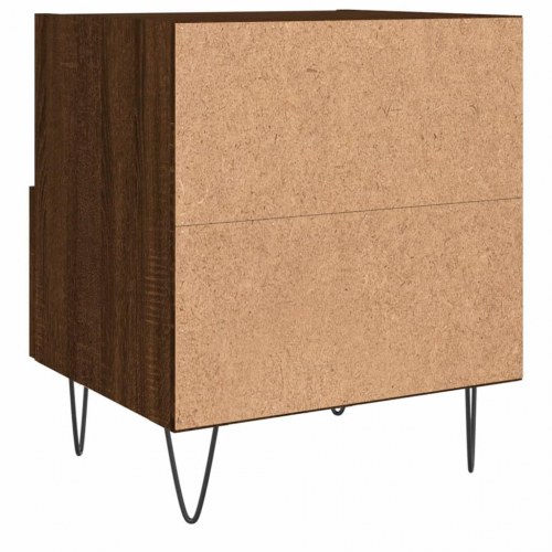 Sengebord 40x35x47,5 cm konstrueret træ brunt egetræ