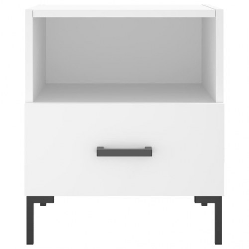 Sengebord 40x35x47,5 cm konstrueret træ hvid
