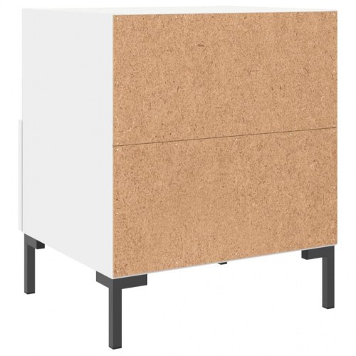 Sengebord 40x35x47,5 cm konstrueret træ hvid