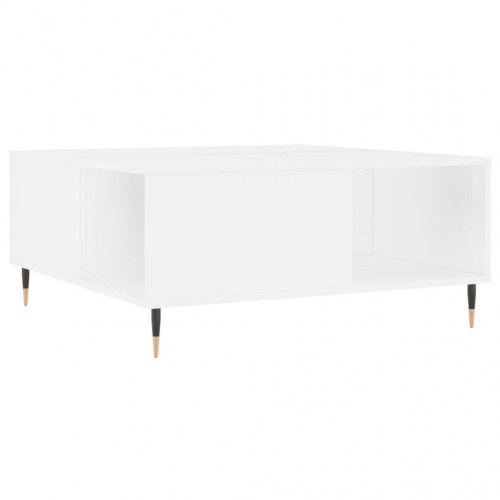 Sofabord 80x80x36,5 cm konstrueret træ hvid