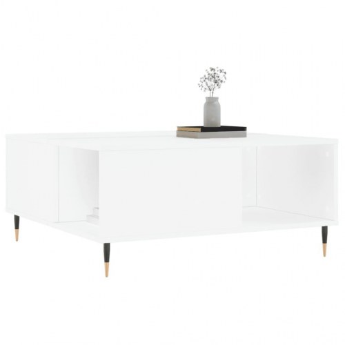 Sofabord 80x80x36,5 cm konstrueret træ hvid