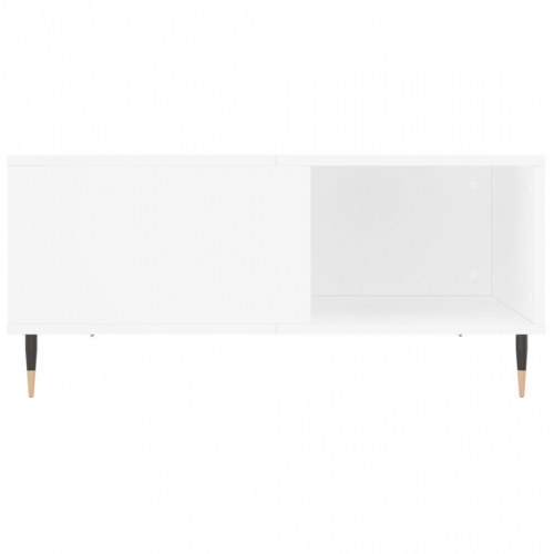 Sofabord 80x80x36,5 cm konstrueret træ hvid