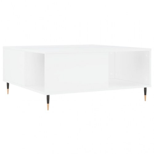 Sofabord 80x80x36,5 cm konstrueret træ hvid