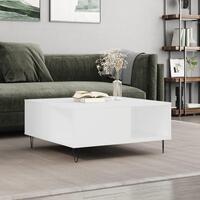 Sofabord 80x80x36,5 cm konstrueret træ hvid