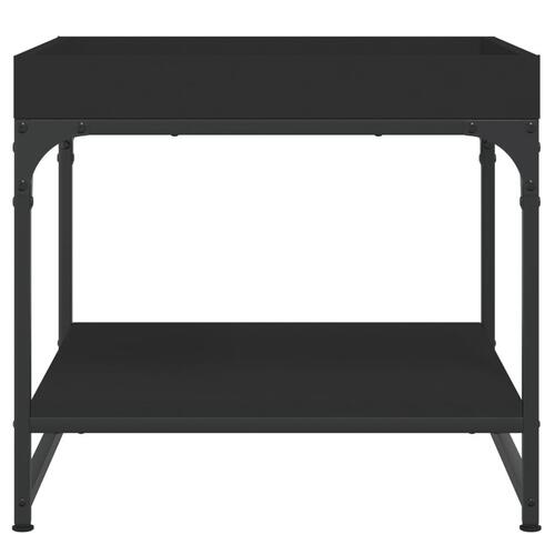 Sofabord 49,5x49,5x45 cm konstrueret træ sort