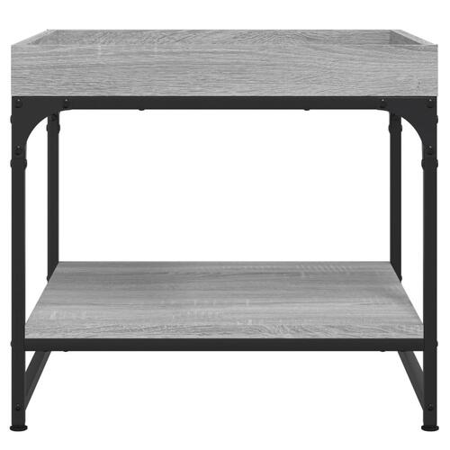 Sofabord 49,5x49,5x45 cm konstrueret træ grå sonoma-eg