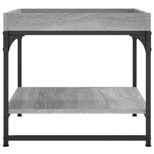 Sofabord 49,5x49,5x45 cm konstrueret træ grå sonoma-eg
