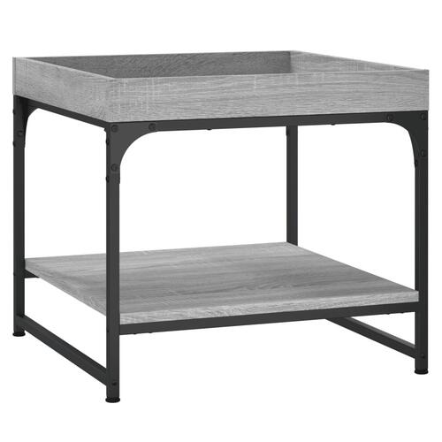 Sofabord 49,5x49,5x45 cm konstrueret træ grå sonoma-eg