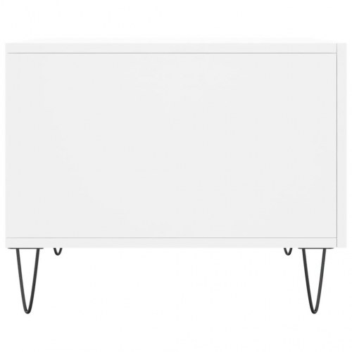 Sofabord med skuffe 50 x 50 x 40 cm - hvid
