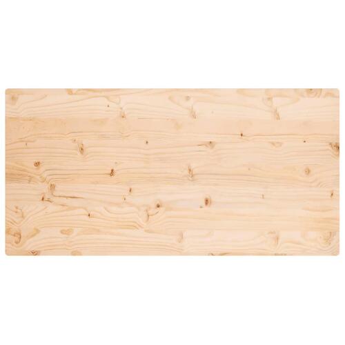 Bordplade 100x60x2,5 cm rektangulær massivt fyrretræ