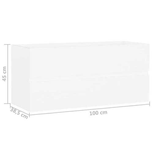 Vaskeskab 100x38,5x45 cm spånplade hvid