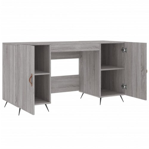 Skrivebord 140x50x75 cm konstrueret træ grå sonoma-eg