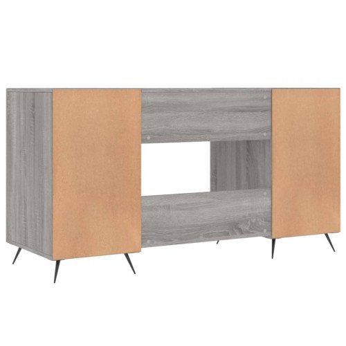 Skrivebord 140x50x75 cm konstrueret træ grå sonoma-eg