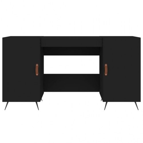 Skrivebord 140x50x75 cm konstrueret træ sort