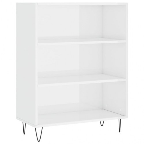 Skab 69,5x32,5x90 cm konstrueret træ hvid højglans